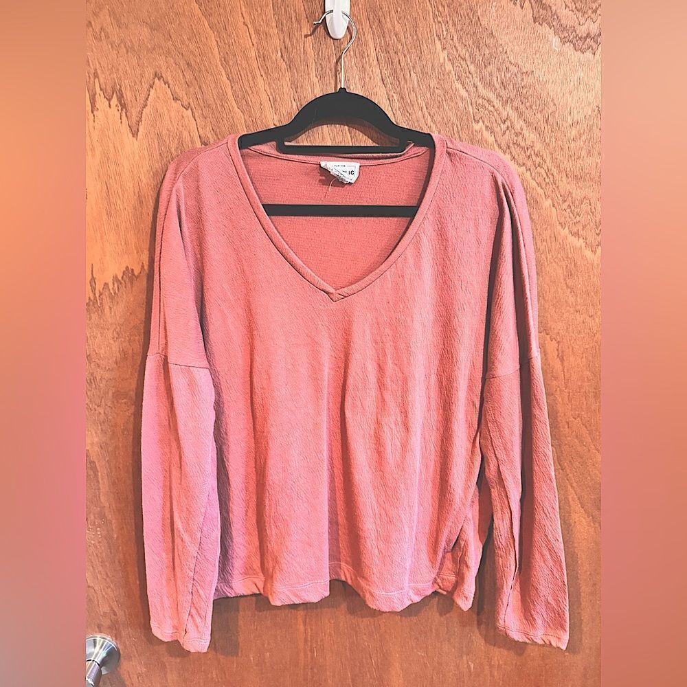 For the Republic Dusty Rose Shirt Size L